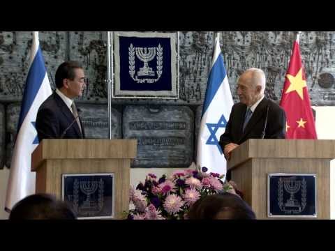 President Peres and the Foreign Minister of China, Mr. Wang Yi joint statements