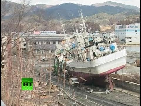 RT footage of Japan Kesennuma 'ghost' port city smashed by tsunami