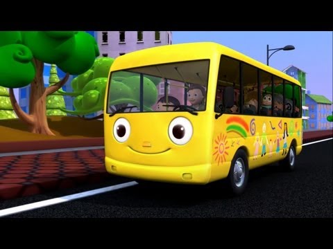 Wheels On The Bus - Nursery Rhymes. HD Version