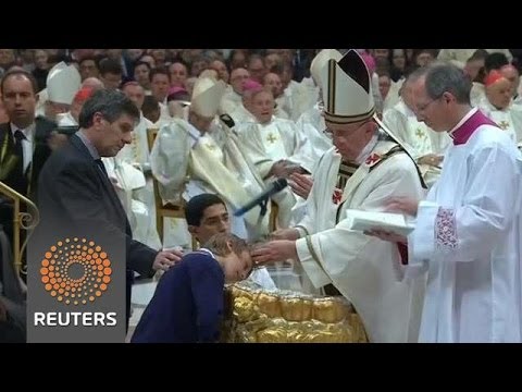 Pope Francis conducts Easter Vigil at the Vatican