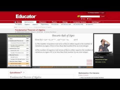 Pre-Calculus: Fundamental Theorem of Algebra