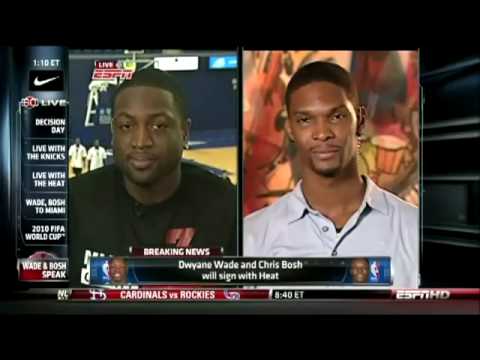 Dwyane Wade and Chris Bosh ESPN Interview - July 7th, 2010