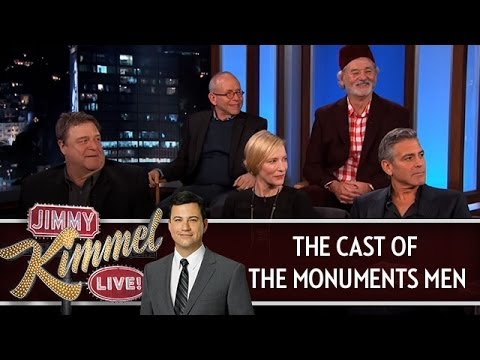 The Cast of The Monuments Men on Jimmy Kimmel Live PART 1