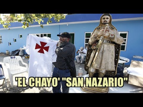 Autodefensas muestran figura de Nazario Moreno 'El Chayo' ;  