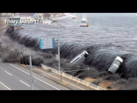 Incredible New Japan Tsunami Footage - This man risked his Life to film