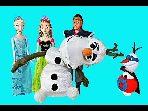 Disney Frozen Pull Apart and Talkin Olaf Stuffed Anna Elsa Kristoff Sven Hans by ToysReviewToys