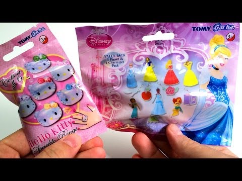 Disney Princess & Hello kitty toys dolls mystery blind bags by Unboxingsurpriseegg