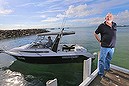 The Age News 23rd April 2014 Picture by Wayne Taylor. Mark Ryan at Sorrento boat ramp, Project Leader for Long Shot, Ocean exploration to search for potentially the first shot fired in WW1 from Point Nepean.