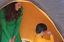 Catherine, Duchess of Cambridge, tours the Pod Playground at the National Arboretum in Canberra, during the Royal Tour of Australia, on Thursday 24 April 2014.