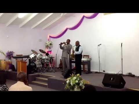 Deacon Raymond Benjamin and Brother Cecil Griffith doing a special