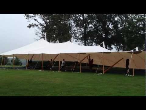 Putting up the Big Sperry Tent