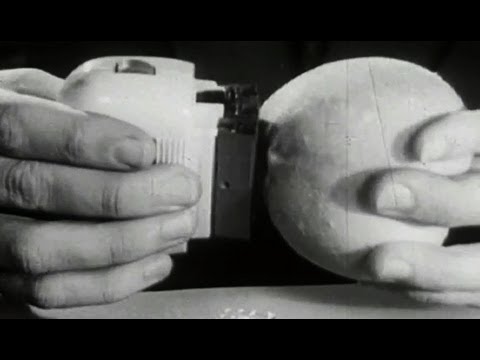 Remington Shaver Commercial: Shaving a Peach and a Brush circa 1956 Remington