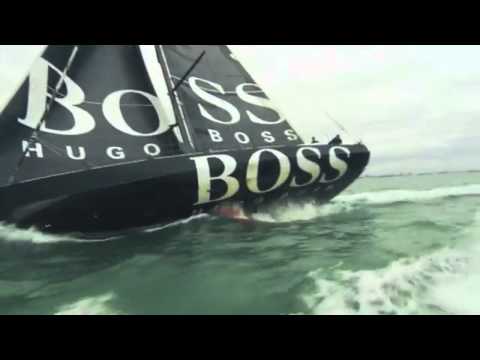 Alex Thomson attempts the Keel Walk / marche sur la quille Hugo Boss