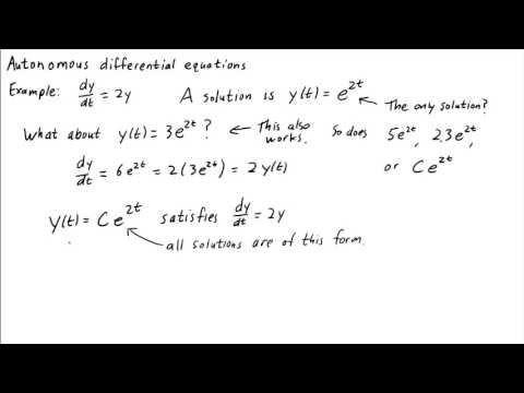 Introduction to autonomous differential equations