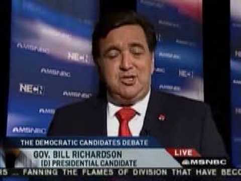 Bill Richardson:  New Hampshire  Post Debate Interview