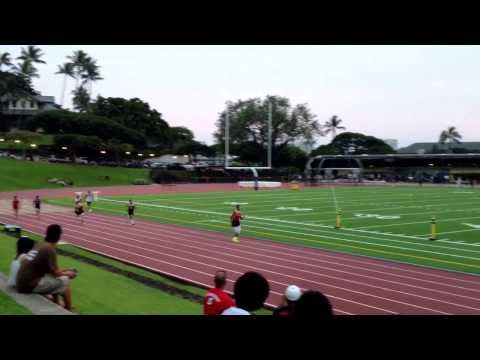 Drew, 200 yard dash, 2/21/14 at Punahou School