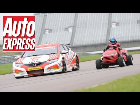 Lawn mower takes on the Honda Yuasa Racing Civic - celebrating 100,000 subscribers