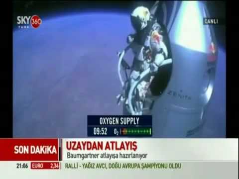 Felix Baumgartner'in çılgın uzay atlayışı! ( Tam Yayın  )