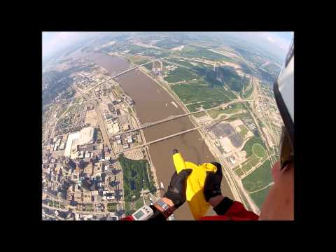 St. Louis Arch Flag Jump July 4th 2013