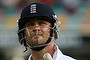 England batsman Jonathan Trott walks from the pitch on day three of the first Ashes cricket Test between England and Australia at the Gabba in November 2013.