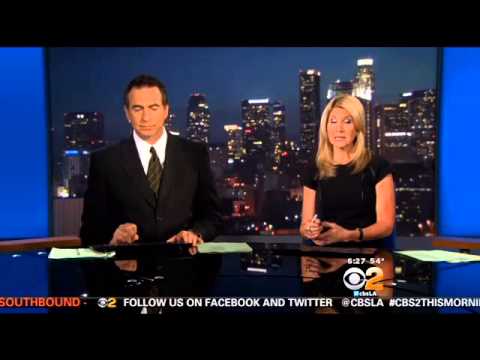 KTLA news anchors dive under desk during earthquake