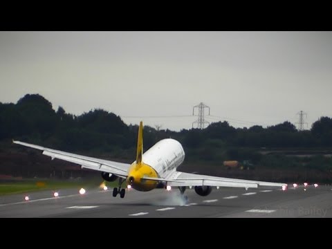 MUST SEE: MONARCH A320 AWFUL LANDING IN STRONG WINDS