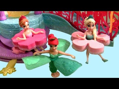 Disney Princess Ariel Water Palace Bath Playset Underwater Toys Disney Frozen Princess Anna Elsa