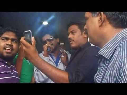 Santhosh Pandit Slapped by a Student during Mobile Shop Inaguration