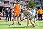 Queen Maxima plays hockey during festivities marking King's Day in Amstelveen, near Amsterdam, the Netherlands.