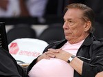 Los Angeles Clippers team owner Donald Sterling watches his team play the Utah Jazz