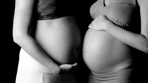 two pregnant women