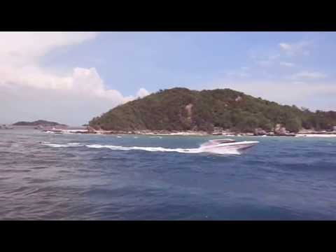 Secret beaches in Coral island Pattaya Thailand view from the sea, Koh Larn