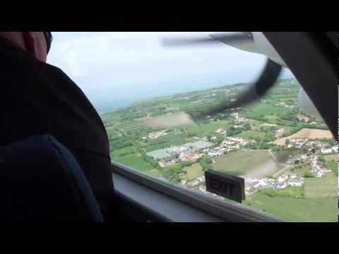 Flight from Jersey to Guernsey, the channel islands