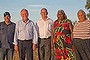 Premier Colin Barnett and Aboriginal elders with Ngarluma Aboriginal Corporation CEO Paul Stenson (centre).