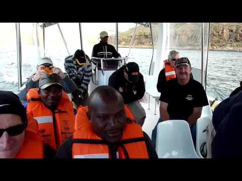 Lesotho - Riders For Health tour - Nov09 - Boat Trip On the Katse Dam