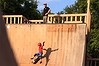 Father causes international outrage after video of him kicking his son down a skate ramp goes viral.