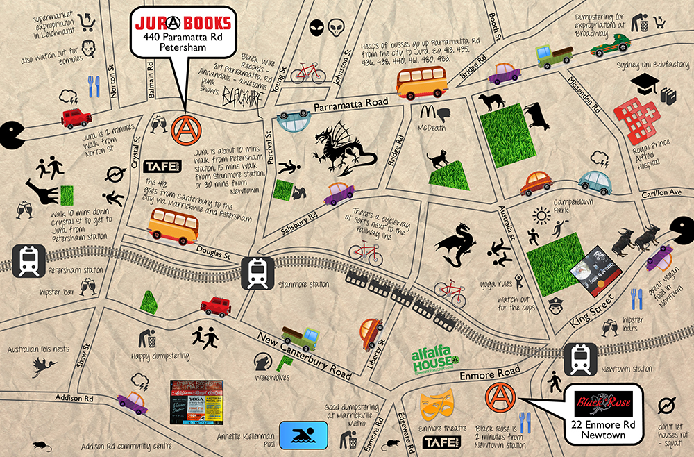 A map of the land between Jura and Black Rose