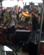 Shocking footage reveals violent Lygon Street brawl in Carlton.