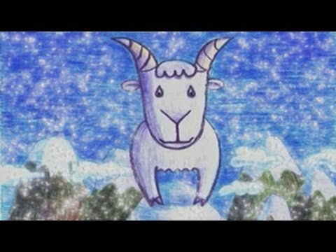 How to Draw a Mountain Goat - Danny and Daddy