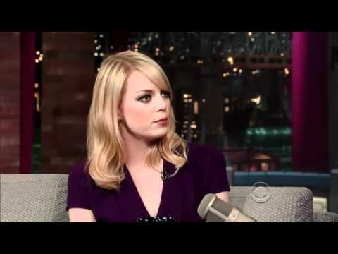 Emma Stone on David Lettermann  (June 2012)  - Promoting The Amazing Spider Man