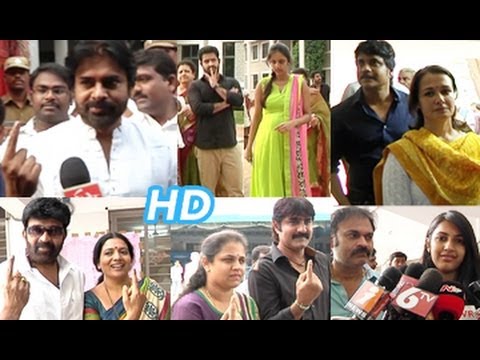 Tollywood Celebrities casts their Vote & Share Happiness || Video