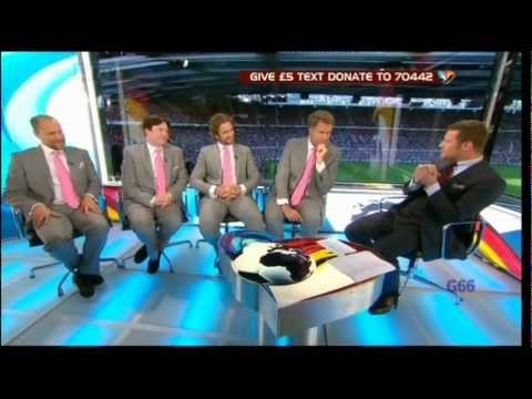 Soccer Aid 2012 Will Ferrell,Mike Myers,Gerard Butler,Woody Harrelson Pre-Match Interview