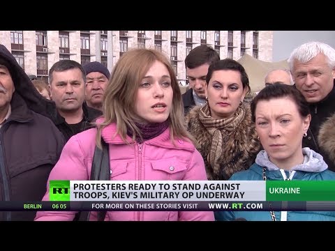 East Ukrainian people stand up for their rights amid Kiev's military crackdown