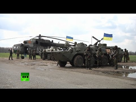 Video: Troops, military vehicles in eastern Ukraine as Kiev launches 'anti-terror op'