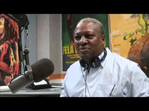 John Dramani Mahama, newly sworn-in President of Ghana visits Radio Afrodicia in LA.