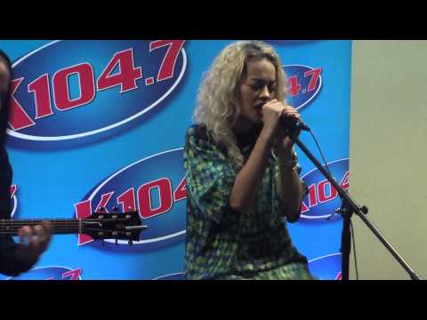 Rita Ora Live in the K104 Lounge with Michael Bennett