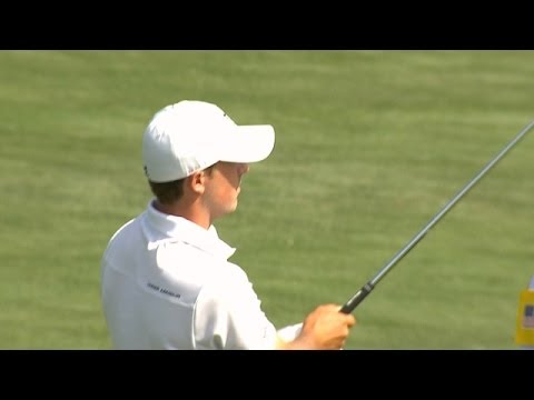 Jordan Spieth makes his fourth birdie of the day at THE PLAYERS