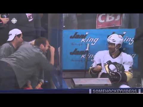 Matt Niskanen Heckled by Blue Jackets Fans in Penalty Box (4/23/14)