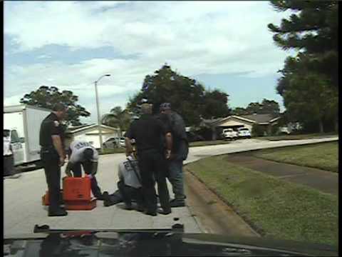 White cop beating old black man courtesy of the Melbourne FL Police Department