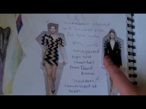 Example Art Portfolio for Entry into Fashion Design Degree